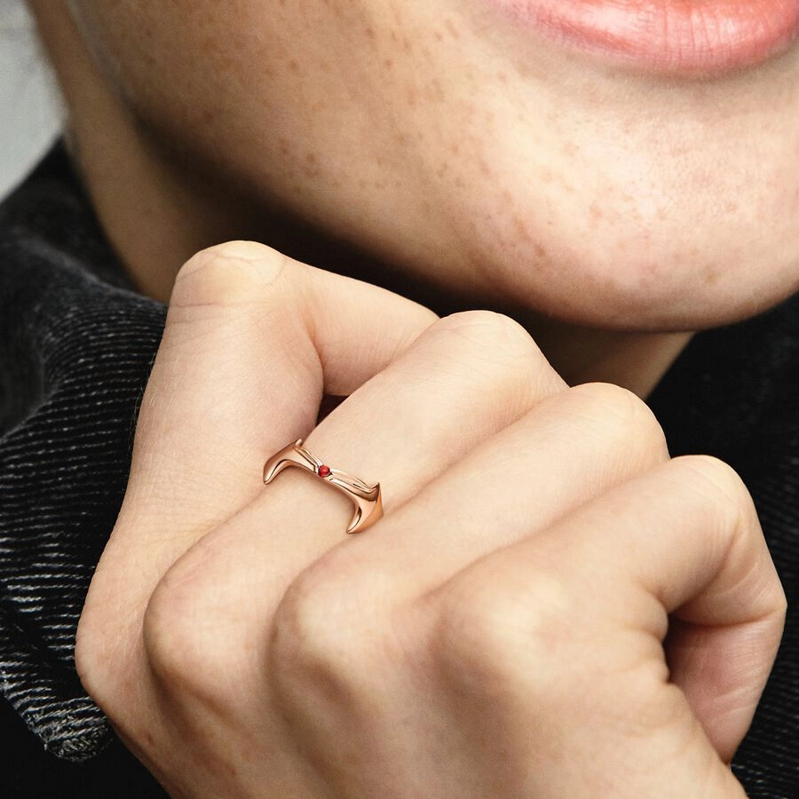 PANDORA Marvel 14K Վարդագույն ոսկու պատվածքով Արծաթյա Մատանի/ 182756C01-54