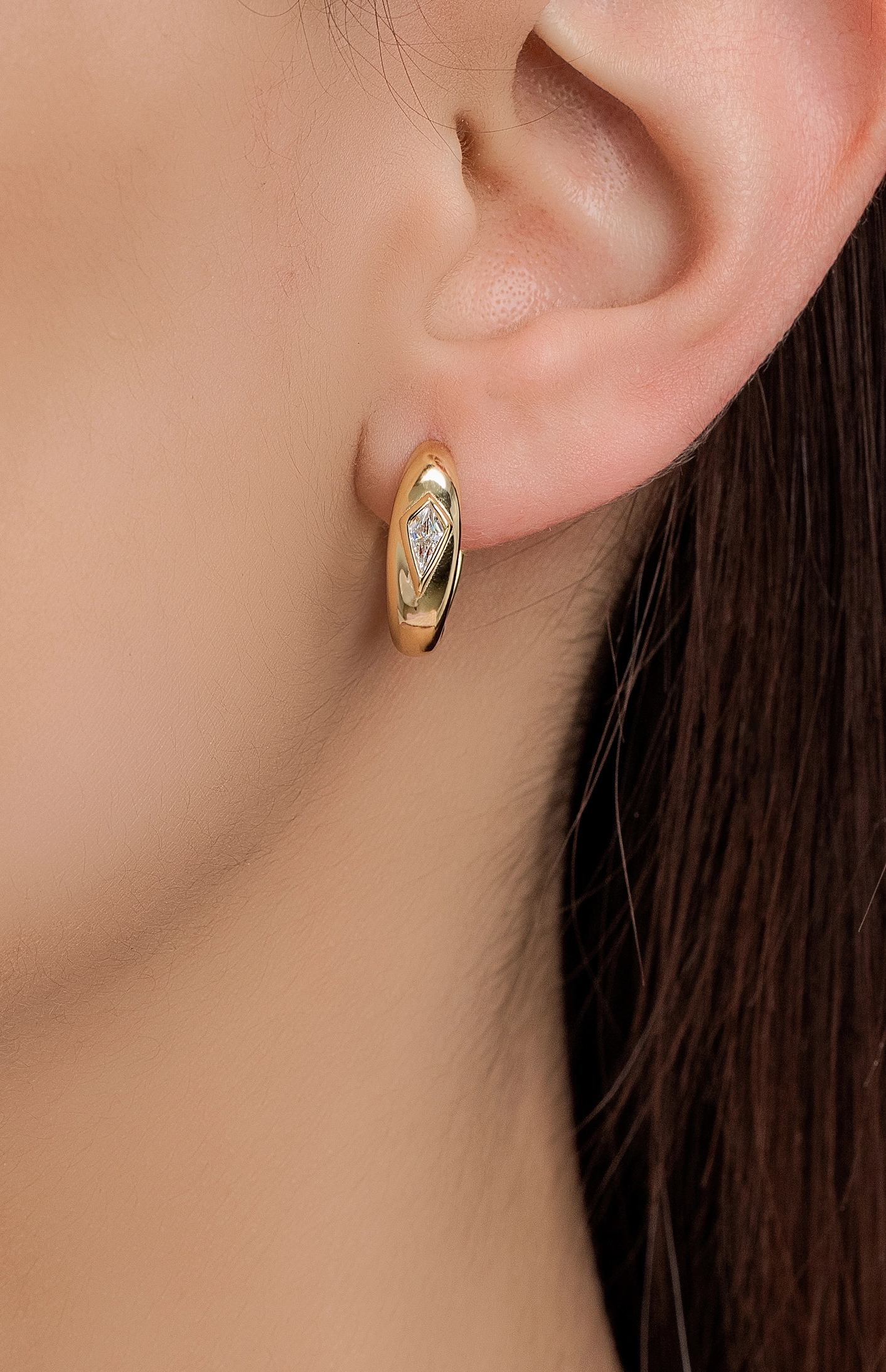 Ania Haie 14K Gold Plated Silver Earring/ E041-06G-W