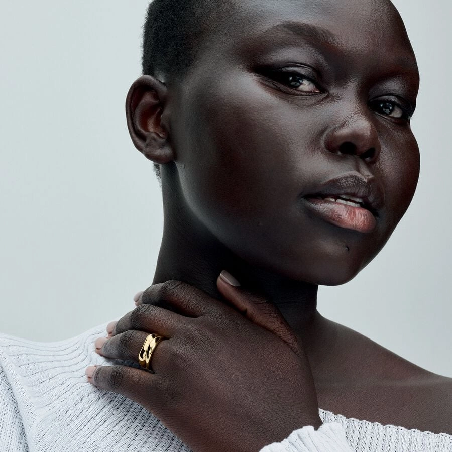 PANDORA Essence серебряное кольцо с покрытием 14К золота/ 163264C00-54