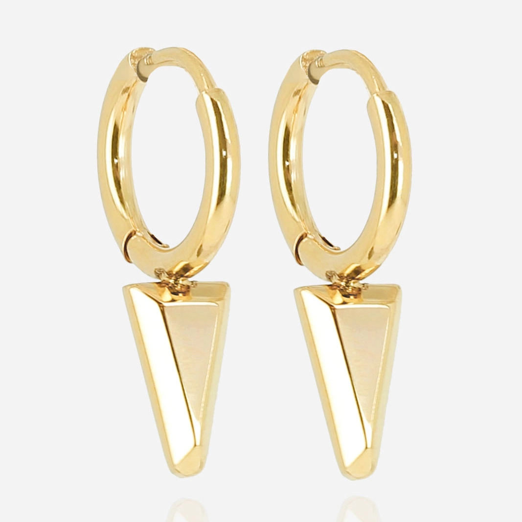 Zag Bijoux 24K Gold Plated Stainless Steel Surgical Earring/ SEC22293-01UNI20