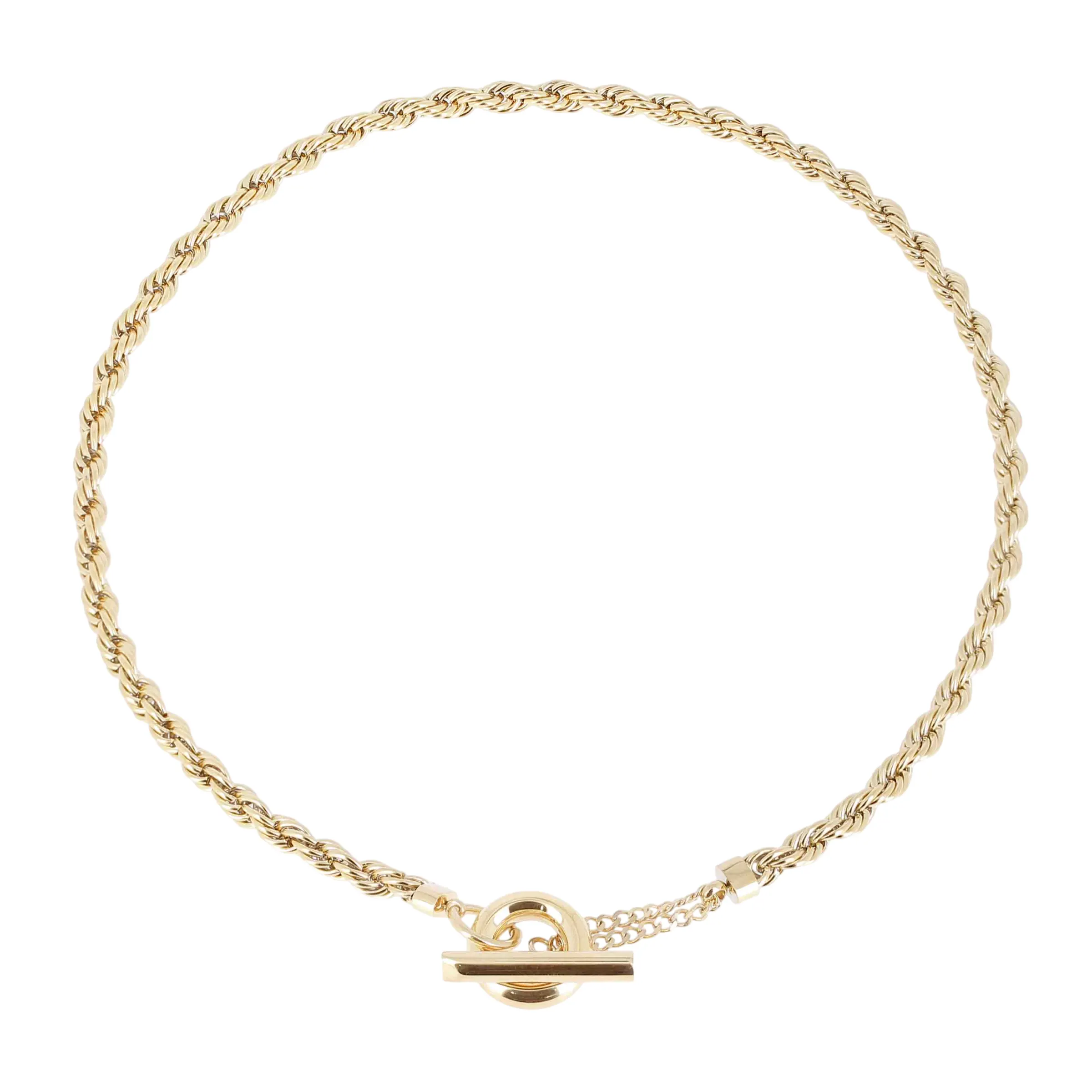 Zag Bijoux 24K Gold Plated Stainless Steel Surgical Necklace/ SNM24191-01UNI