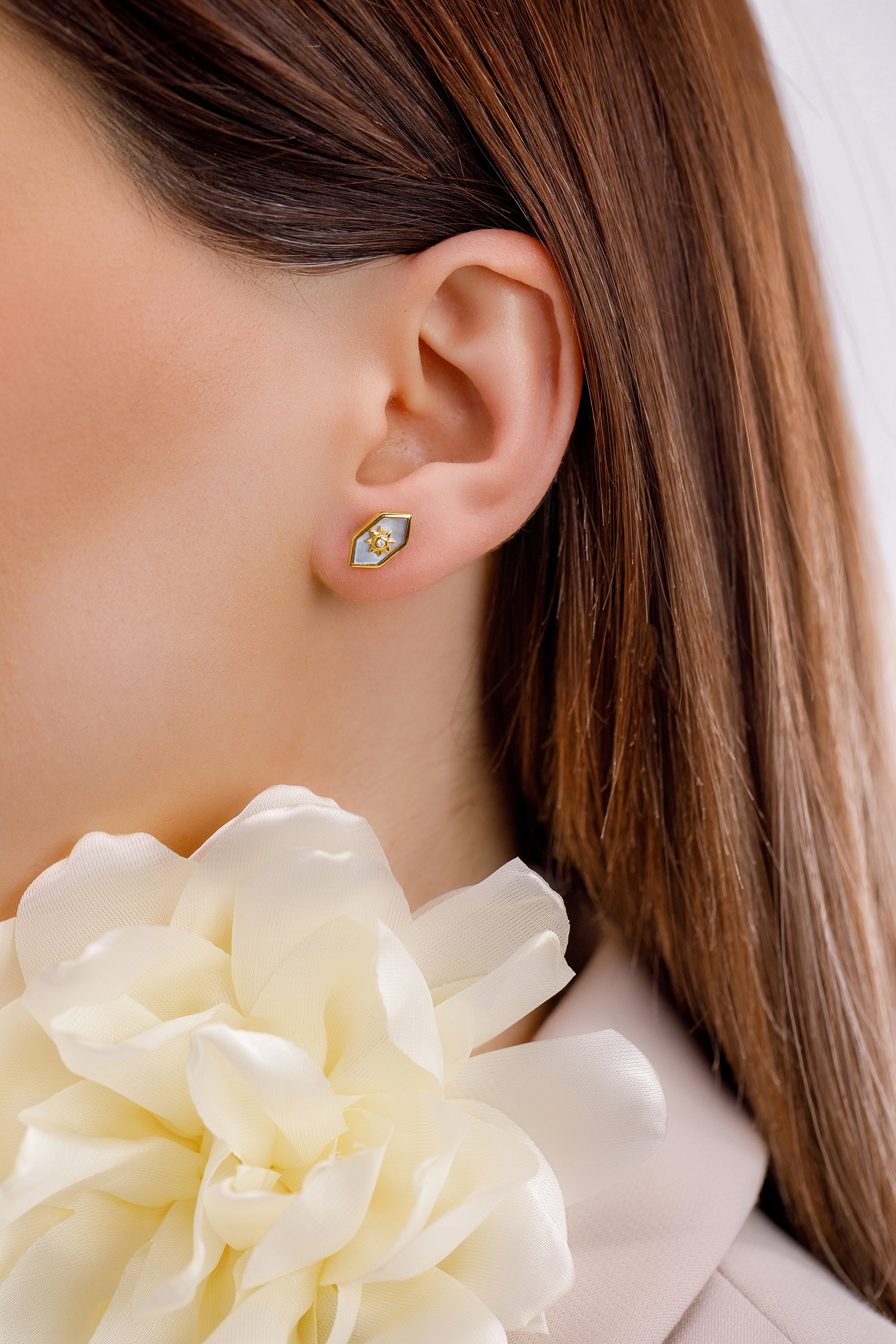 Ti Sento 14K Gold Plated Silver Earring/ 7943MW