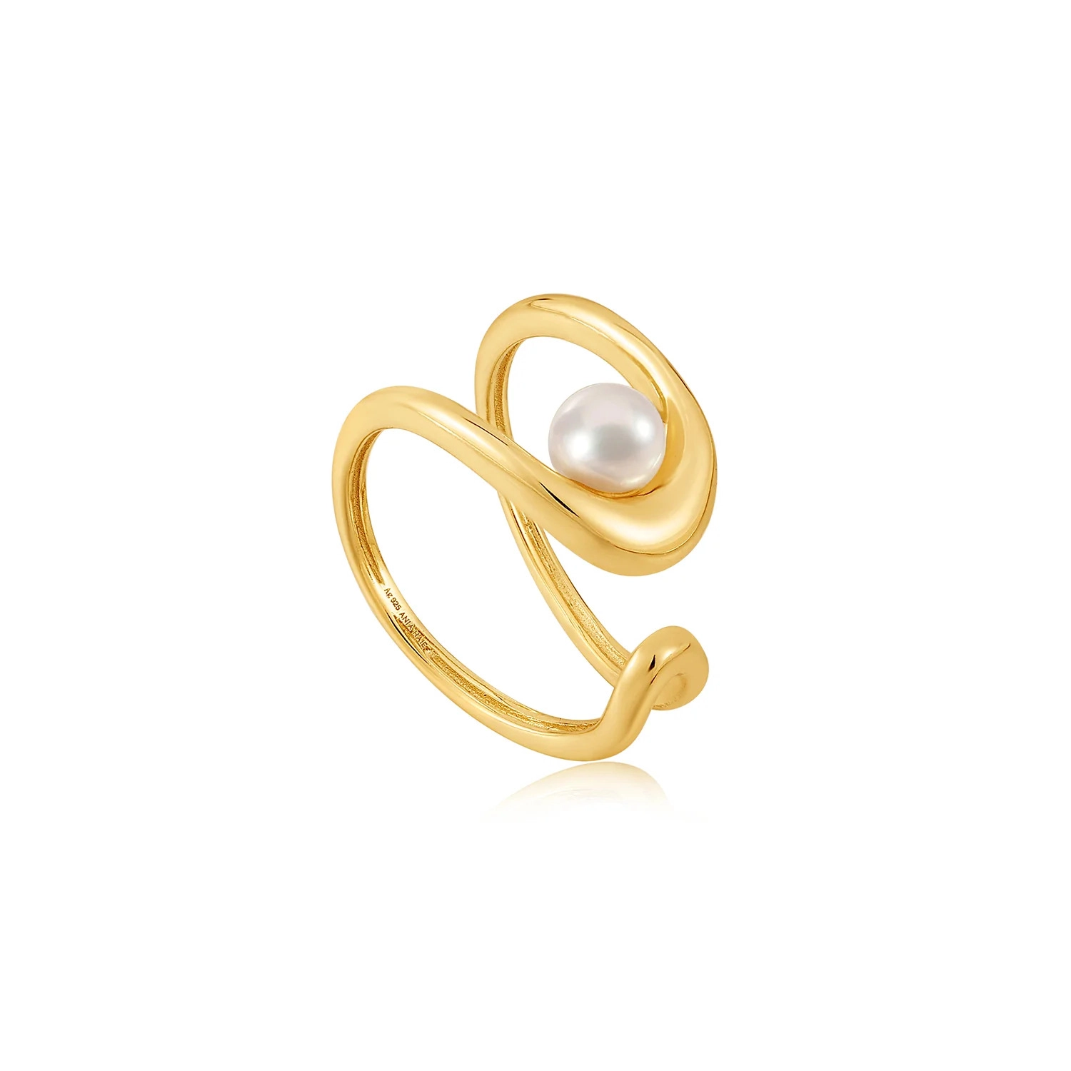 Ania Haie 14K Ոսկեպատ Արծաթյա Մատանի/ R043-02G