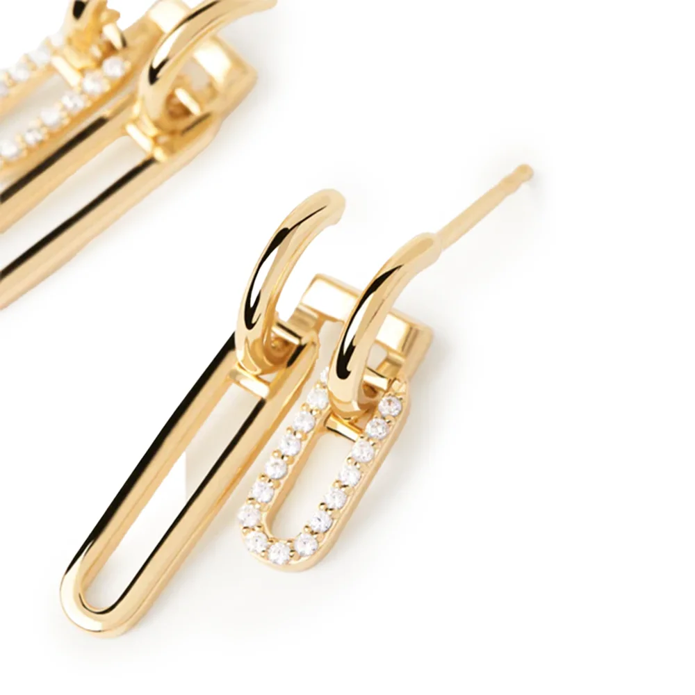 PDPAOLA 14K Gold Plated Silver Earring/ AR01-828-U