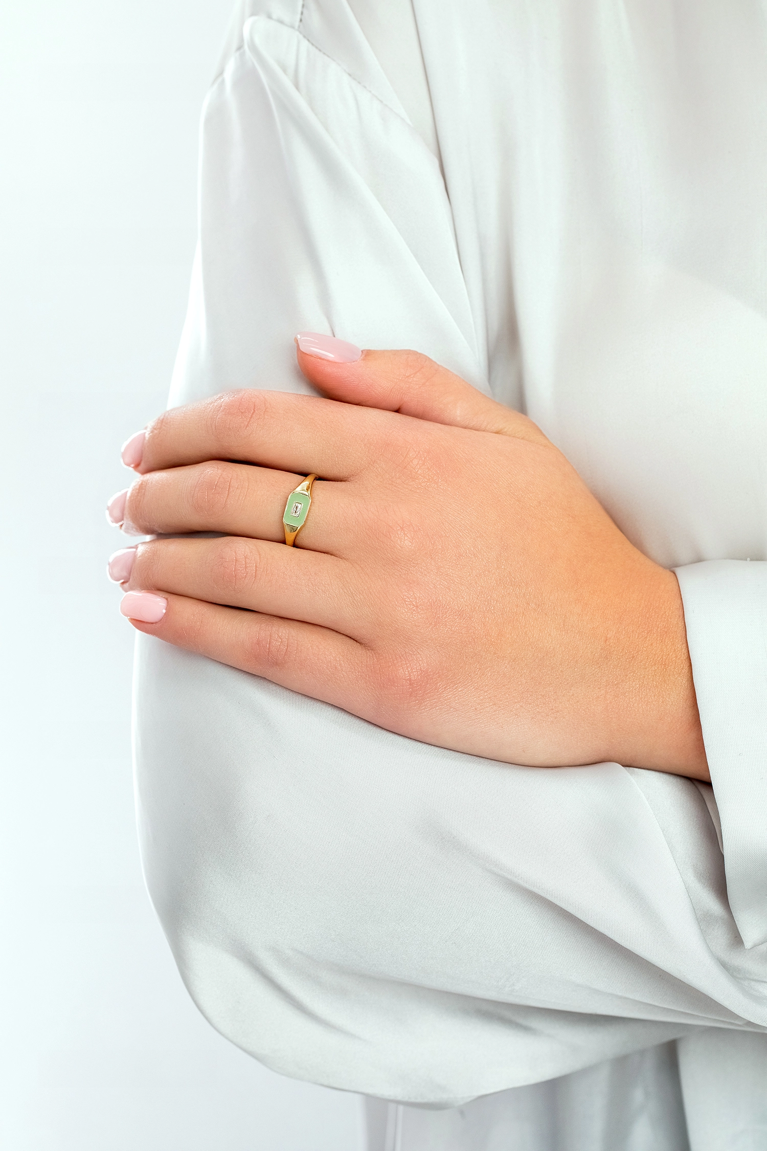 Ania Haie 14K Ոսկեպատ Արծաթյա Մատանի/ R028-01G-G