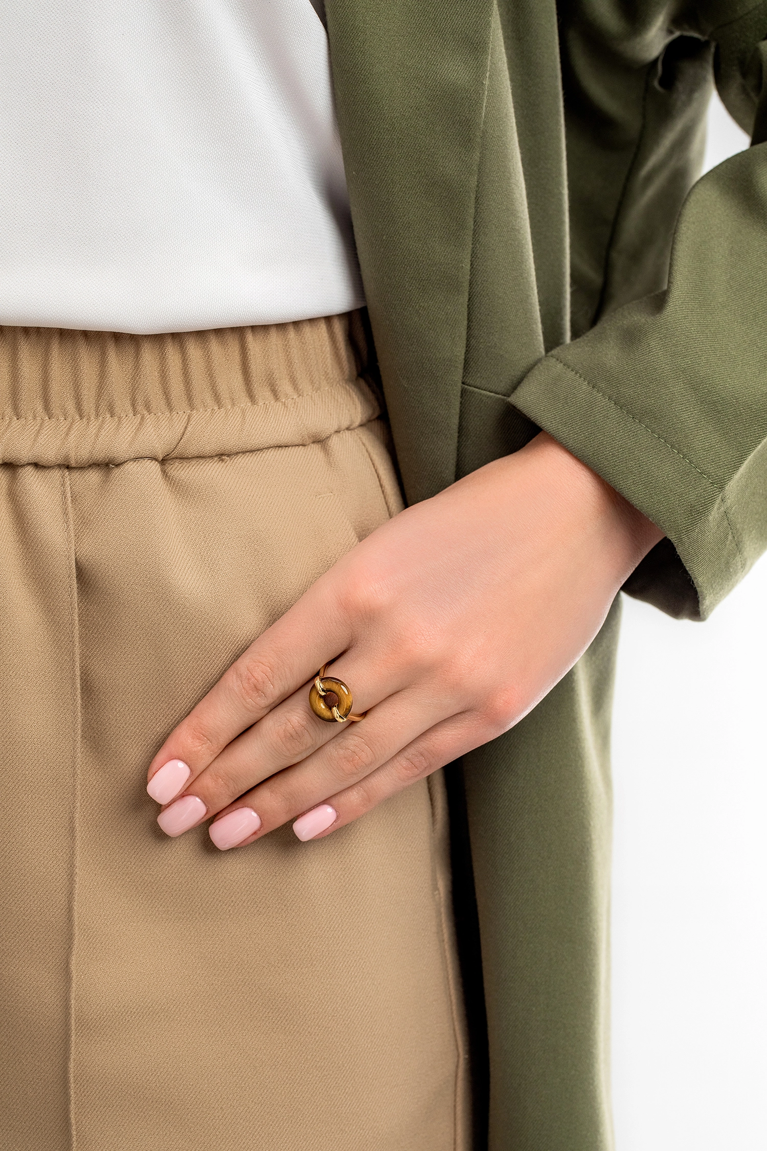 Ti Sento 14K Gold Plated Silver Ring/ 12236TE-54