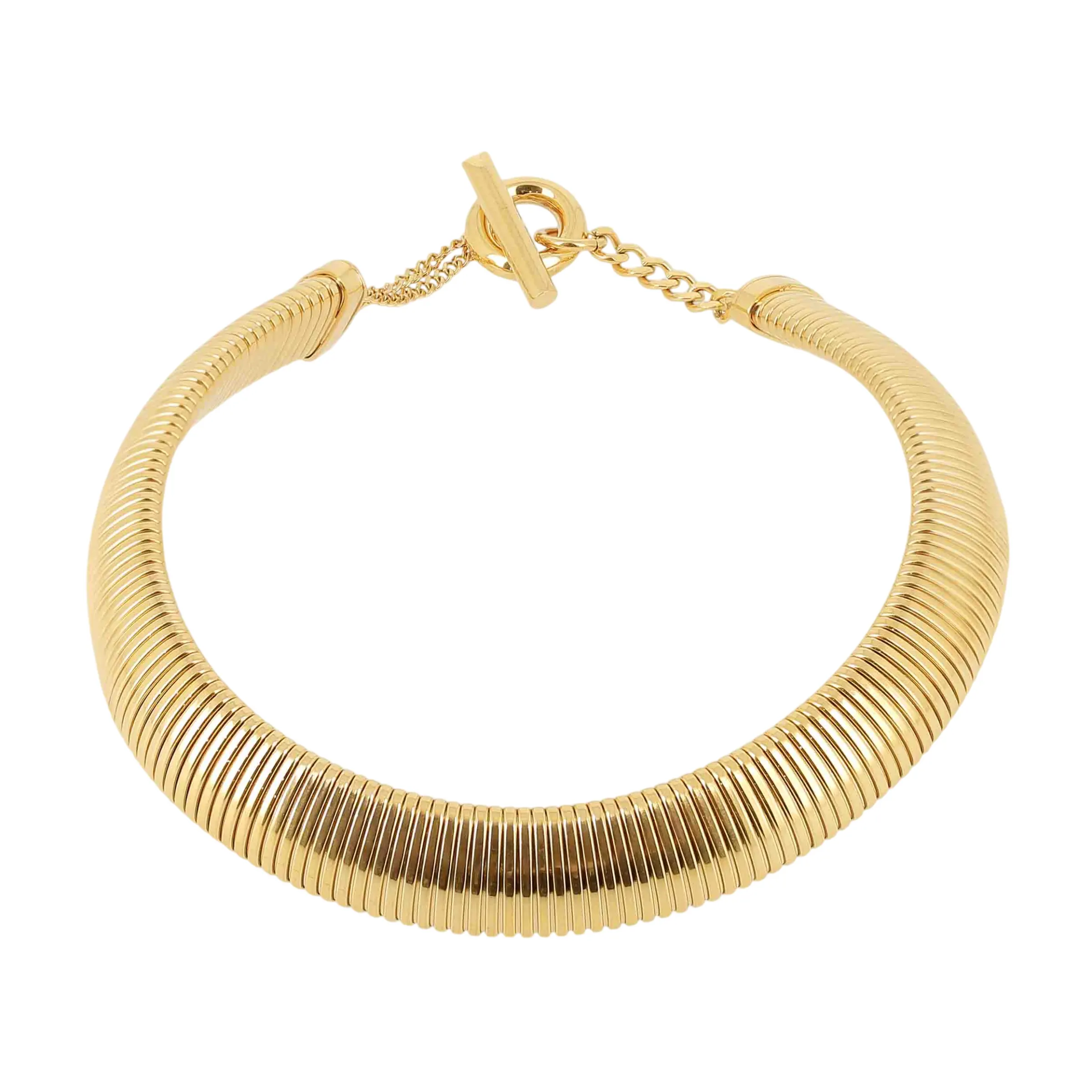 Zag Bijoux 24K Gold Plated Stainless Steel Surgical Necklace/ SNJ24516-01UNI