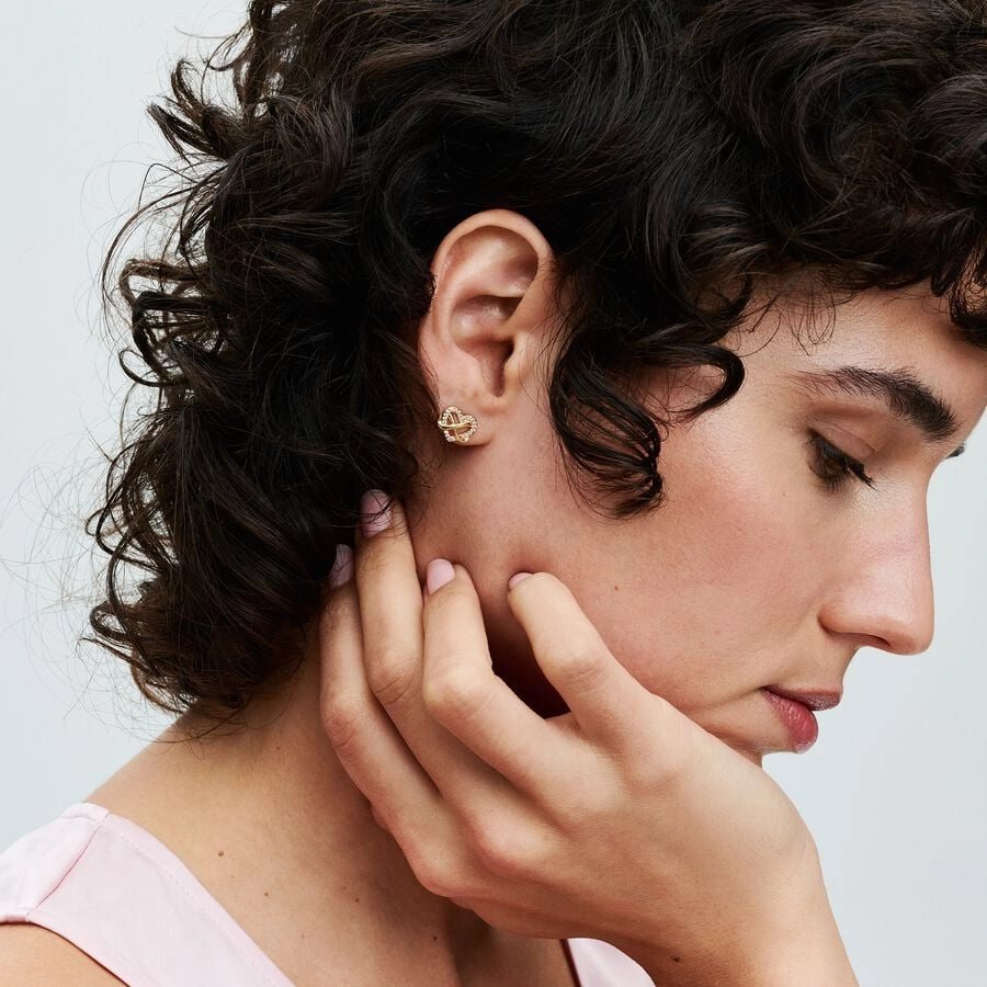 PANDORA Moments 14K Ոսկեպատ Արծաթյա Ականջօղ/ 262667C01