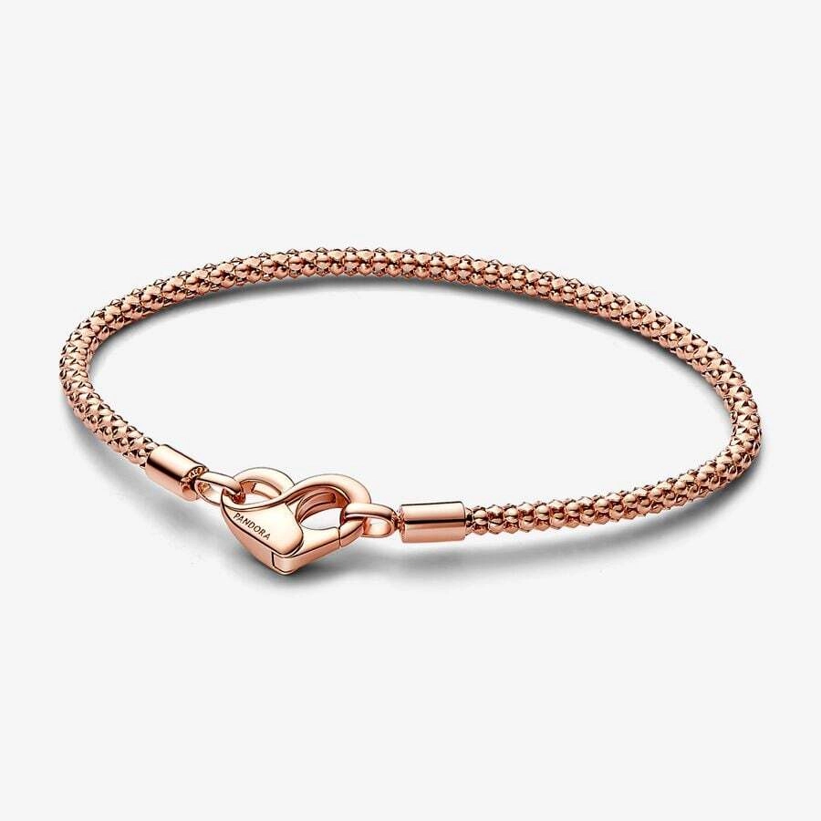 PANDORA Moments 14K Rose Gold Plated Silver Bracelet/ 582731C00-17