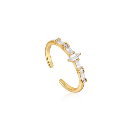 Ania Haie 14K Ոսկեպատ Արծաթյա Մատանի/ R041-01G-W