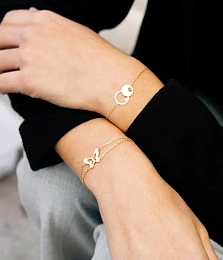 Zag Bijoux 24K Gold Plated Stainless Steel Surgical Bracelet/ SBS18250-01WHT