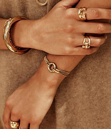 Zag Bijoux 24K Gold Plated Stainless Steel Surgical Bracelet/ SBS24423-01UNI