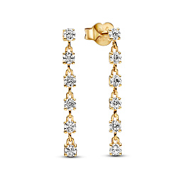 PANDORA Timeless 14K Gold Plated Silver Earring/ 263011C01