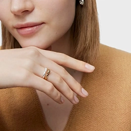 TOUS 18K Gold Plated Silver Ring/ 1004100014