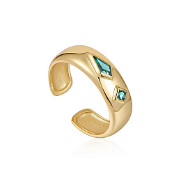 Ania Haie 14K Ոսկեպատ Արծաթյա Մատանի/ R041-02G-G