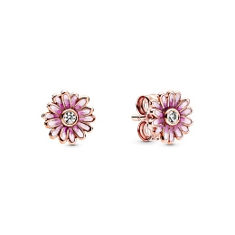 PANDORA Rose 14K Վարդագույն ոսկու պատվածքով Արծաթյա Ականջօղ/ 288773C01