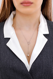 L'atelier Precieux Silver Necklace/ 87395145