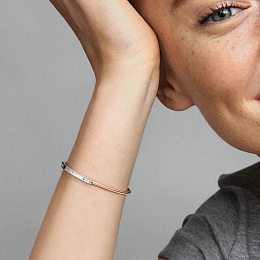 PANDORA Moments 14K Rose Gold Plated Silver Bracelet/ 582740C01-2