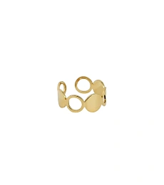 Zag Bijoux 24K Gold Plated Stainless Steel Surgical Ring/ SRR14311-01UNI