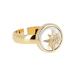 Zag Bijoux 24K Gold Plated Stainless Steel Surgical Ring/ SRM21921-01SEL