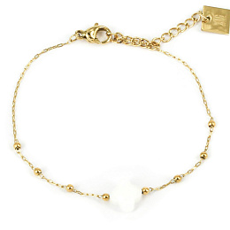 Zag Bijoux 24K Gold Plated Stainless Steel Surgical Bracelet/ SBS7970-01WHT