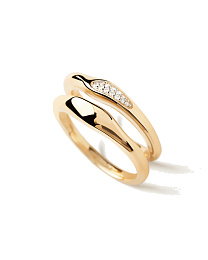 PDPAOLA 18K Gold Plated Silver Ring/ AN01-C21-16