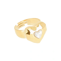 Zag Bijoux 24K Gold Plated Stainless Steel Surgical Ring/ SRL23022-01SEL