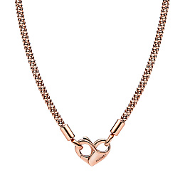 PANDORA Moments 14K Rose Gold Plated Silver Necklace/ 382451C00-45