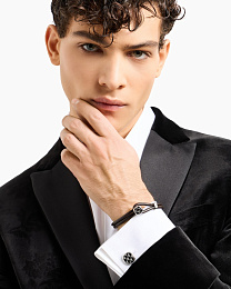 Emporio Armani Leather Bracelet/EGS3151SET