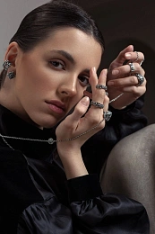 Silver Earring "Khach" / CD033