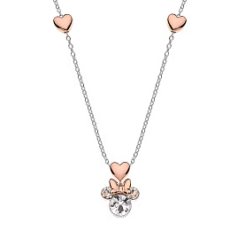 Disney Children's 14K Rose Gold plated Silver Necklace/ NS00016TRWL