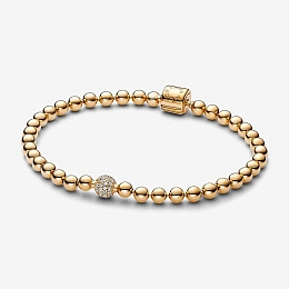 PANDORA Moments 14K Gold Plated Silver Bracelet/ 568342C01-17