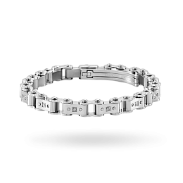 Standard Silver Bicycle Bracelet / All Steel