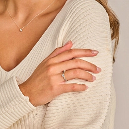 Blush Кольцо из 14K Белого Золота с лабораторными бриллиантами/ LG1001W-54