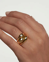 PDPAOLA 18K Gold Plated Silver Ring/ AN01-994-14