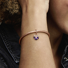 PANDORA Moments 14K Rose Gold Plated Silver Charm/ 780776C01