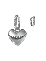 Balloon Heart Silver Earrings / VAL07