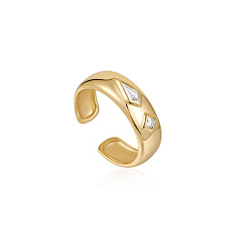 Ania Haie 14K Gold Plated Silver Ring/ R041-02G-W