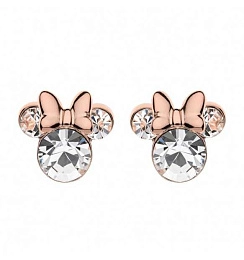Disney 14K Վարդագույն ոսկու պատվածքով Արծաթյա Մանկական Ականջօղ/ ES00003PRWL