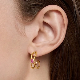 TOUS 18K Gold Plated Earring/ 1004491500