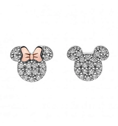 Disney 14K Վարդագույն ոսկու պատվածքով Արծաթյա Մանկական Ականջօղ/ ES00015TZWL