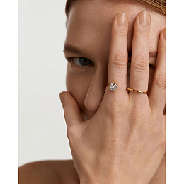 PDPAOLA 18K Gold Plated Silver Ring/ AN01-A27-12
