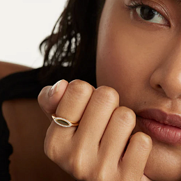 PDPAOLA 18K Gold Plated Silver Ring/ AN01-629-16