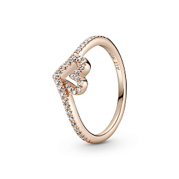 PANDORA Rose 14K Rose Gold Plated Silver Ring/ 189302C01-52