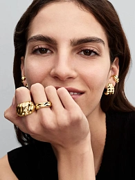 PANDORA ESSENCE 14K Ոսկեպատ արծաթյա Մատանի/ 163884C00-56