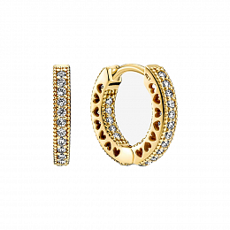 PANDORA Moments серебряные серьги с покрытием 14К золота/ 266317C01