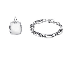 Pandora Moments Silver Bracelet and Charm Set