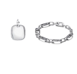 Pandora Moments Silver Bracelet and Charm Set
