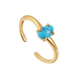 Ania Haie 14K Ոսկեպատ Արծաթյա Մատանի/ R044-01G