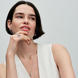 PANDORA Essence серебряные серьги/ 293286C00